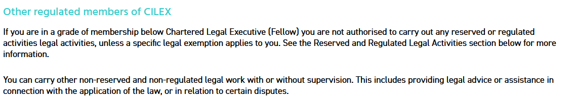 What other regulated members can do according to CILEX Regulation