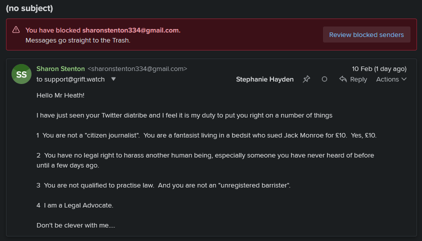 The fourth unsolicited email
