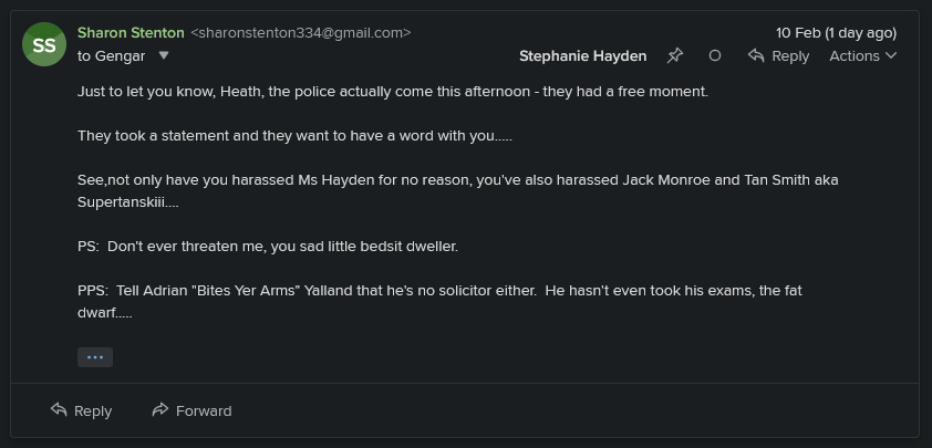 The final unsolicited email